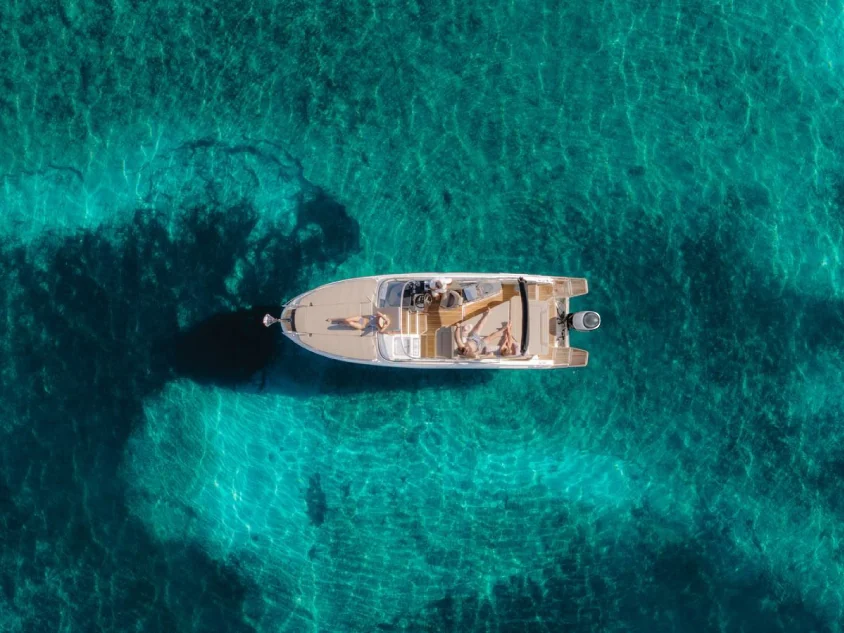 Aerial boat view from GLIDE supplied page photography.