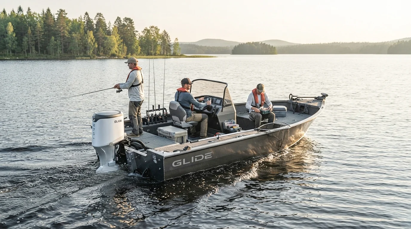 GLIDE boat and team image from the supplied website images.