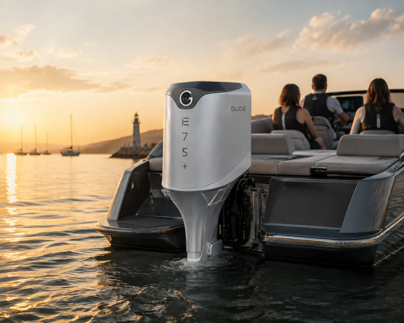 GLIDE system component being considered in a boat installation.